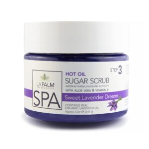 LA PALM Sugar Scrub, Lavender Purple – Цукрово-олійний скраб з алое вера і вітаміном Е, 355 мл