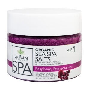 LA PALM Sea Spa Salts, Raspberry Pomegranate – Соль для рук и ног с морскими минералами, 355 мл