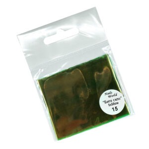 NAILS WORLD Фольга “Бите скло” 15 Dark Green 5х50см