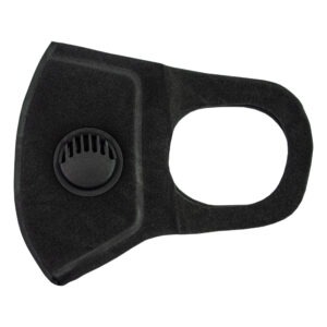 Маска защитная многоразовая JASMINE 2-слойная с клапаном черная