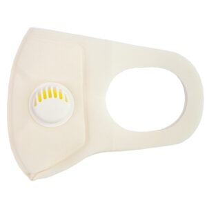 Маска защитная многоразовая JASMINE 2-слойная с клапаном белая