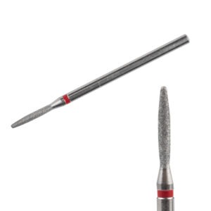 KIMI Фреза алмазна полум’я закруг, діаметр 1.8 мм, довжина 10 мм, червона