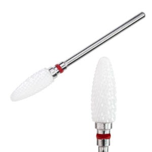 KIMI Фреза керамічна для гель-лаку і гелю, кукурудза, червона, 6 x 15 мм