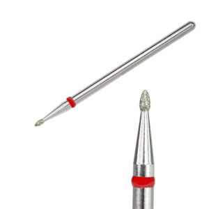 Фреза алмазна KIMI еліпс діаметр 1,4 мм довжина 2,5 мм червона