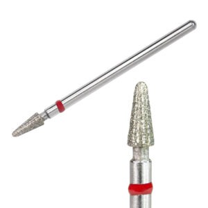 Фреза алмазна KIMI конус діаметр 3 мм довжина 7 мм червона