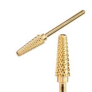 KIMI Фреза твердосплавна, конус, діаметр 5 мм, довжина 13.5 мм, золота