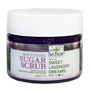 LA PALM Sugar Scrub, Sweet Lavender Dreams – Сахарно-масляный скраб с алоэ вера и витамином Е, 355 мл