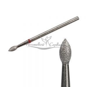 PRO-FEET Фреза алмазна, полум’я, червона, 2.5 мм