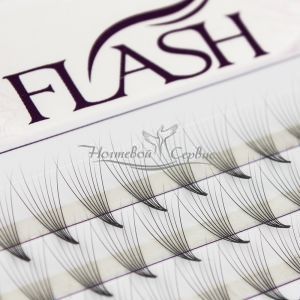 FLASH Вії пучкові 8D, вигин С, товщина 0.07 мм, довжина 10 мм, 60 пучків