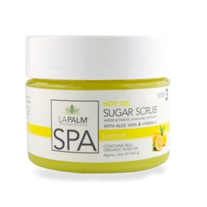LA PALM Sugar Scrub, Lemon – Цукрово-олійний скраб з алое вера і вітаміном Е, 355 мл