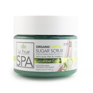 LA PALM Sugar Scrub, Cucumber Cashmere – Цукрово-олійний скраб з алое вера і вітаміном Е, 355 мл