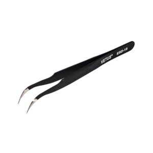 Пінцет для нарощування вій VETUS ESD-15 вигнутий