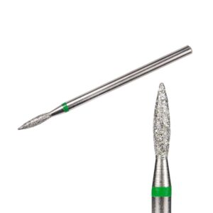 KIMI Фреза алмазна полум’я, зелена, 2.1 х 8 мм