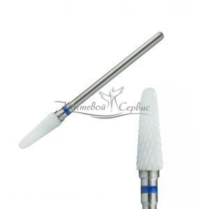 KIMI Фреза керамическая для гель-лака и геля, конус, синяя, 4.5 x 13 мм