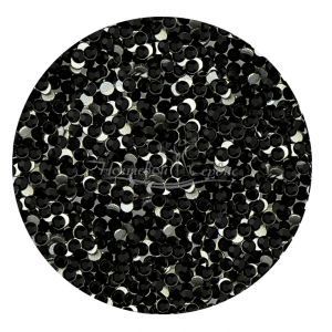 ELEMENTS Стразы стеклянные для ногтей №3, Jet Black, банка 100 шт