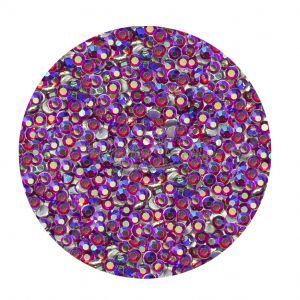 ELEMENTS Стразы стеклянные для ногтей №4, AB Siam, банка 100 шт