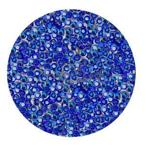 ELEMENTS Стразы стеклянные для ногтей №4, AB Sapphire, банка 100 шт