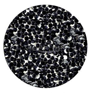 ELEMENTS Стразы стеклянные для ногтей №4, Jet Black, банка 100 шт