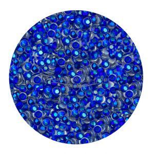 ELEMENTS Стразы стеклянные для ногтей №5, AB Sapphire, банка 100 шт
