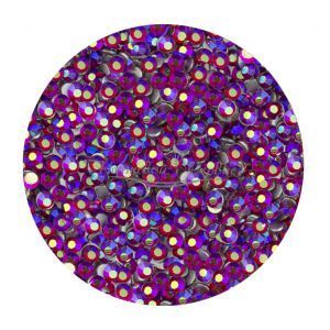 ELEMENTS Стразы стеклянные для ногтей №5, AB Siam, банка 250 шт