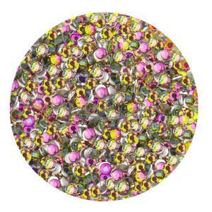 ELEMENTS Стразы стеклянные для ногтей №5, Rainbow, банка 250 шт