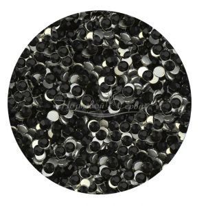 ELEMENTS Стразы стеклянные для ногтей №5, Jet Black, банка 250 шт