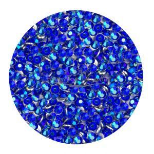 ELEMENTS Стразы стеклянные для ногтей №6, AB Sapphire, банка 100 шт