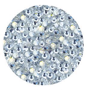 ELEMENTS Стразы стеклянные для ногтей №6, Crystal, банка 100 шт