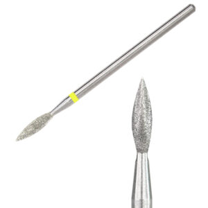 Фреза алмазна KIMI полум’я діаметр 2,5 мм довж 9 мм жовта