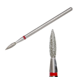 Фреза алмазна KIMI полумʼя діаметр 2,1 мм довжина 8 мм червона